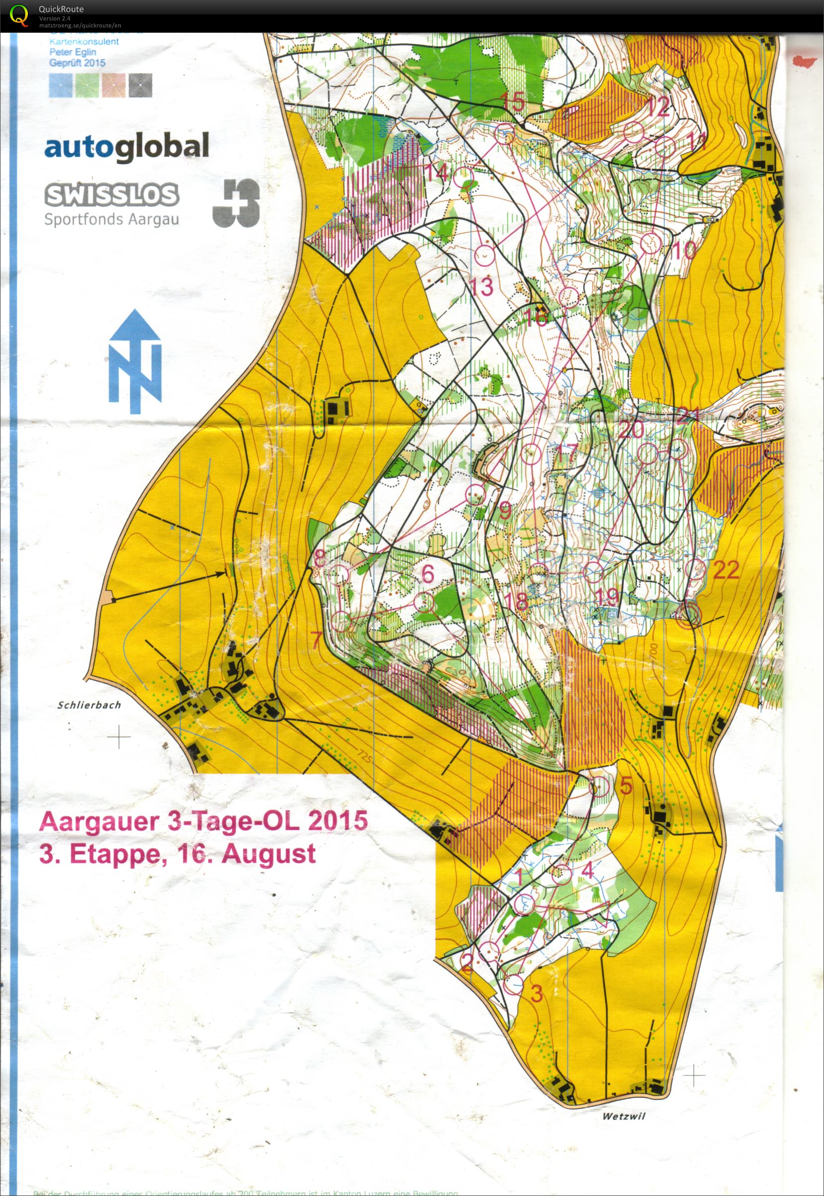 Aargauer 3 Tage OL 3.Etappe (16.08.2015)