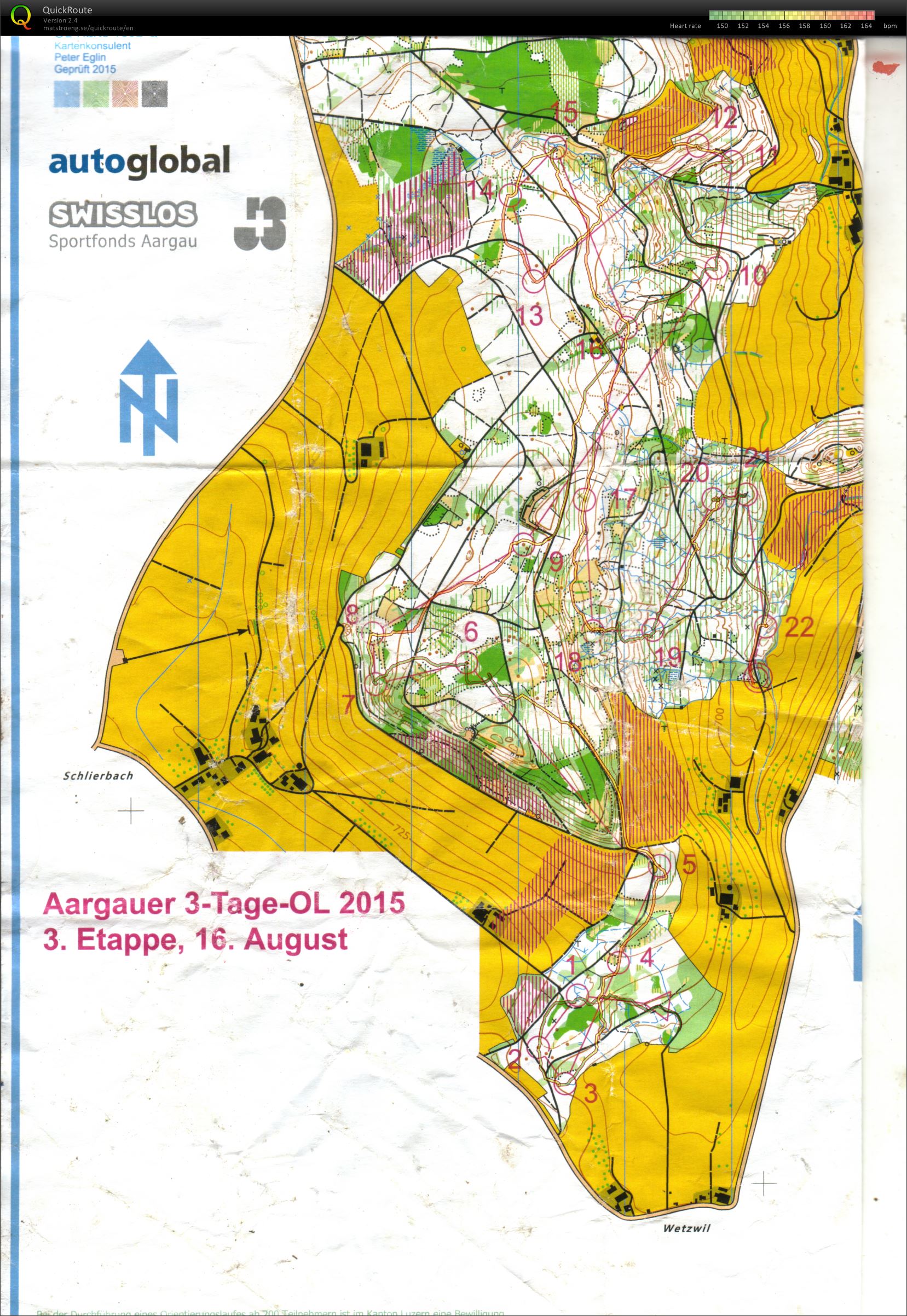 Aargauer 3 Tage OL 3.Etappe (16.08.2015)