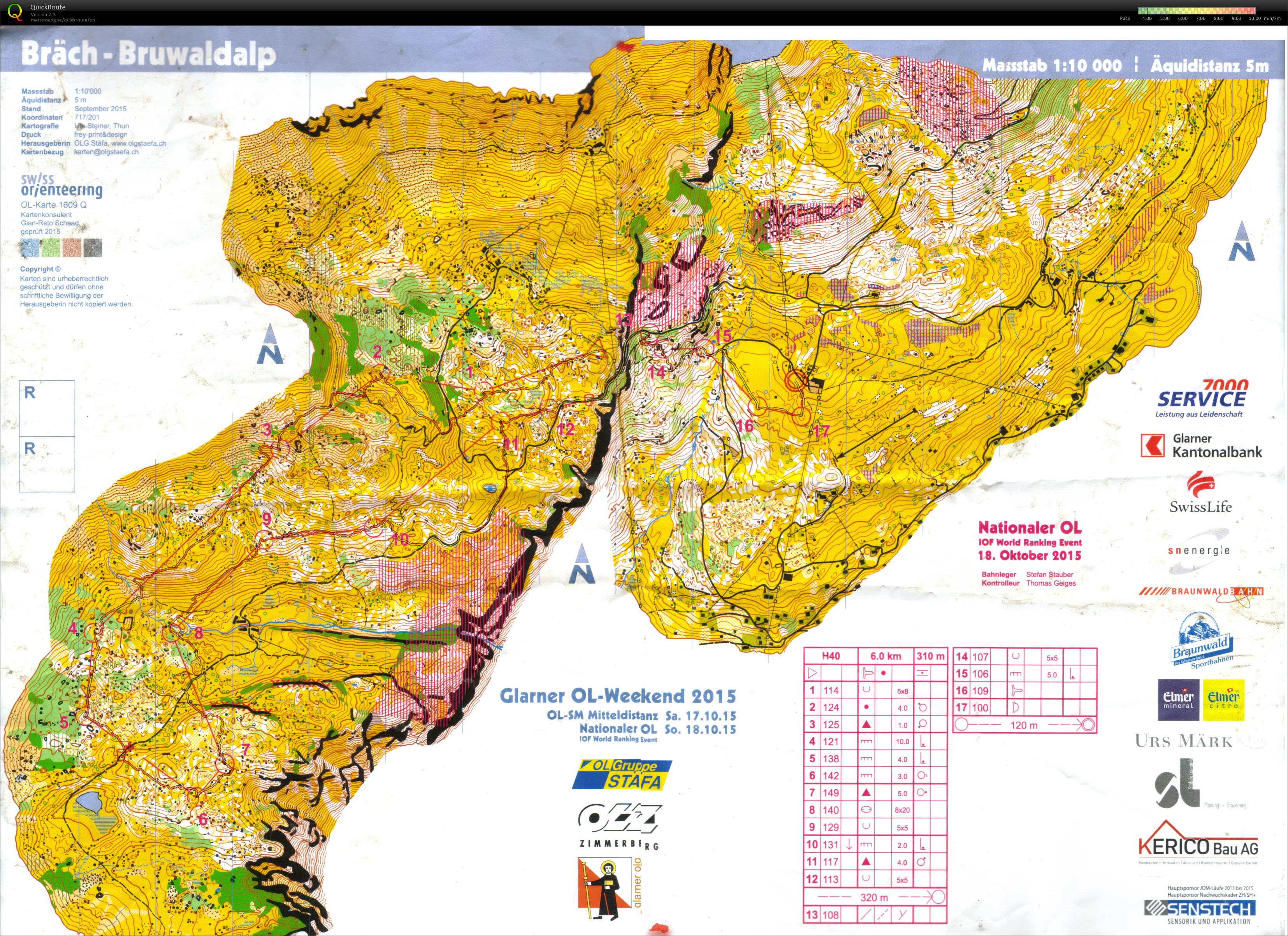 10. Nationaler OL 2015 Braunwald (18.10.2015)