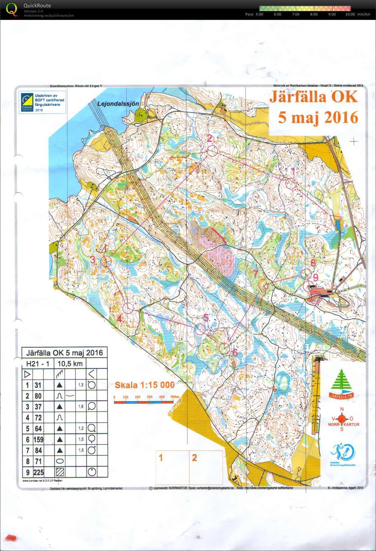 Jäfälla OK, lång, 1st part (05.05.2016)