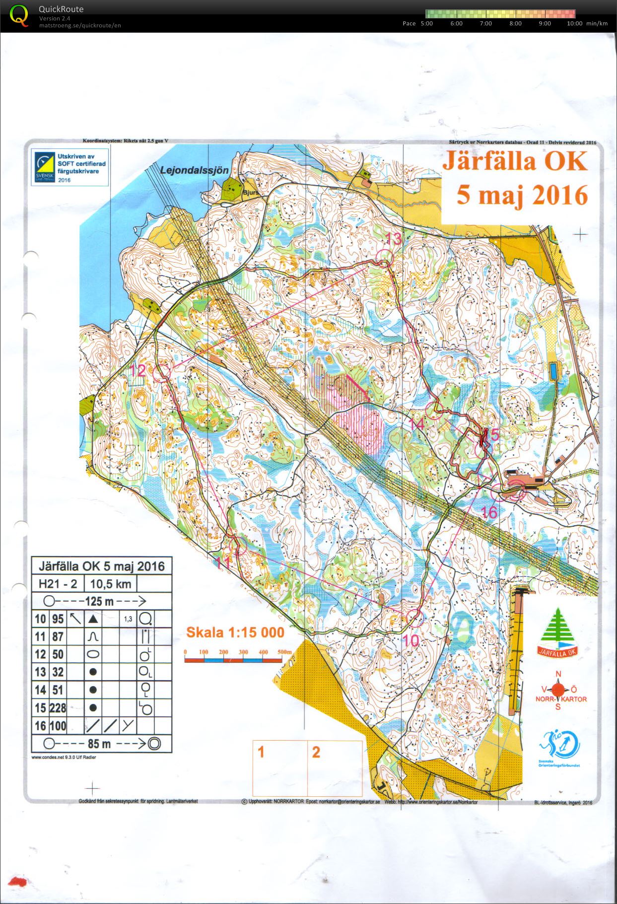 Järfälla OK, lång part 2 (05.05.2016)